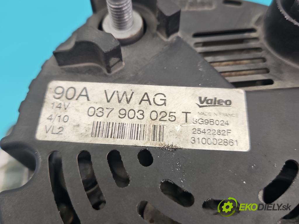 Seat Ibiza IV 6J 2008-2017 1.4 16V 86 HP manual 63 kW 1390 cm3 5- Alternator 037903025T (Alternátor)