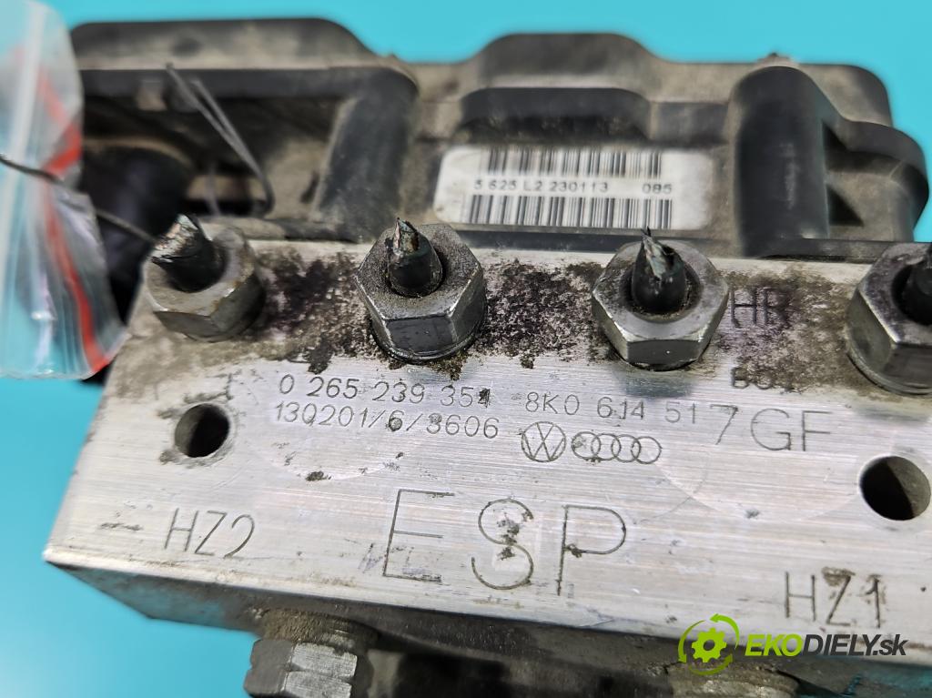 Audi A4 B8 2007-2015 1.8 TFSI 170 HP manual 125 kW 1798 cm3 4- čerpadlo abs 8K0907379CG (Pumpa ABS)