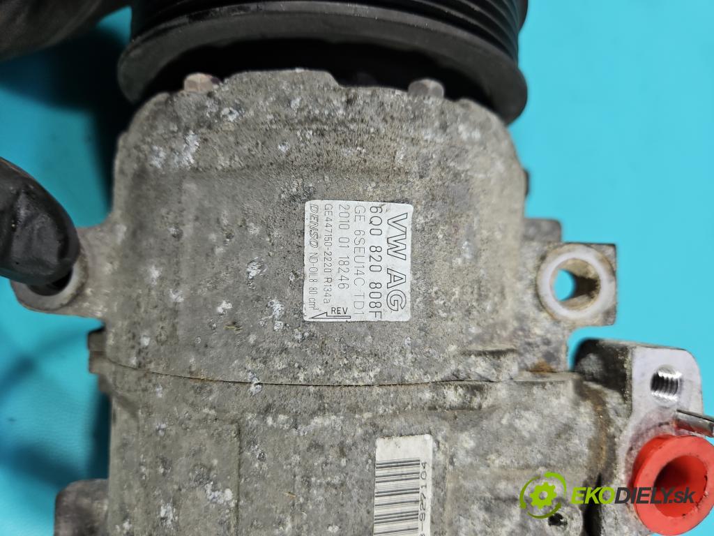 Seat Ibiza IV 6J 2008-2017 1.4 16V 86 HP manual 63 kW 1390 cm3 5- Kompresor: klimatizácie 6Q0820808F (Kompresor klimatizácie)