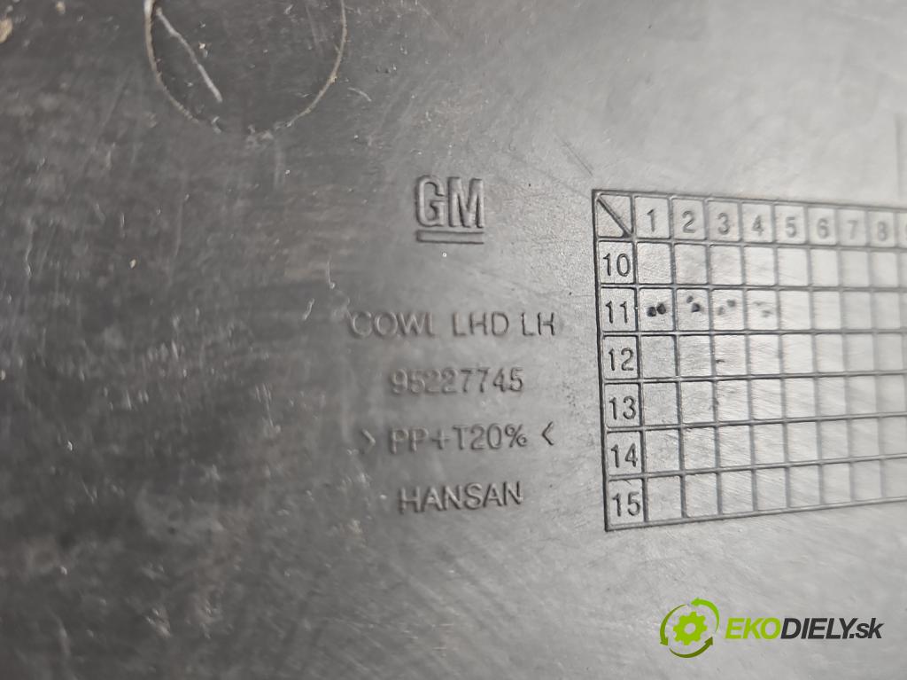 Chevrolet Orlando 2.0 VCDI 163 hp manual 120 kW 1998 cm3 5- torpédo 95216111 (Plast pod čelním sklem)