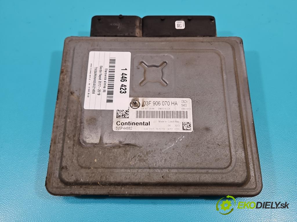 Skoda Rapid 2012-2019 1.2 TSI 86 HP manual 63 kW 1197 cm3 5- riadiaca jednotka motora 03F906070HA
