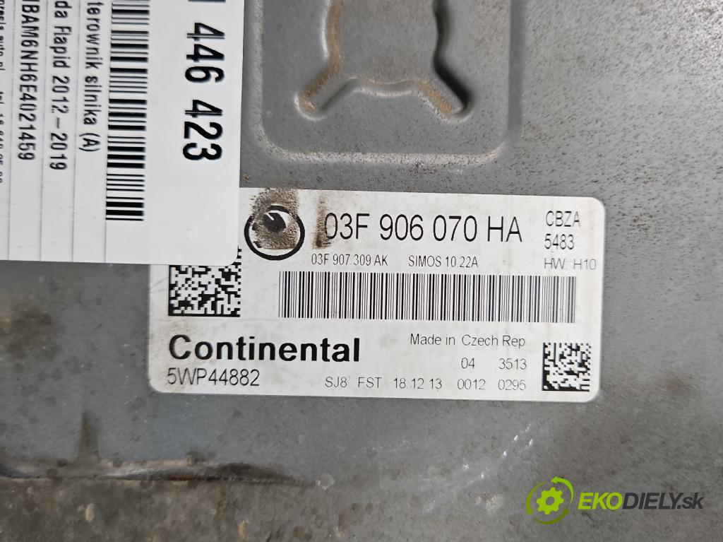 Skoda Rapid 2012-2019 1.2 TSI 86 HP manual 63 kW 1197 cm3 5- riadiaca jednotka motora 03F906070HA