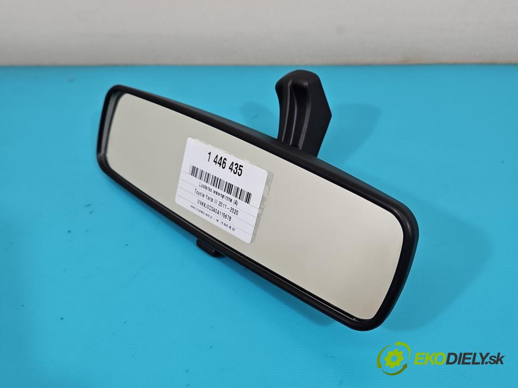 Toyota Yaris III 2011-2020 1.3 vvti 99 HP manual 73 kW 1329 cm3 5- zrkadlo uvnitř:  (Spätné zrkadlo vnútorné)