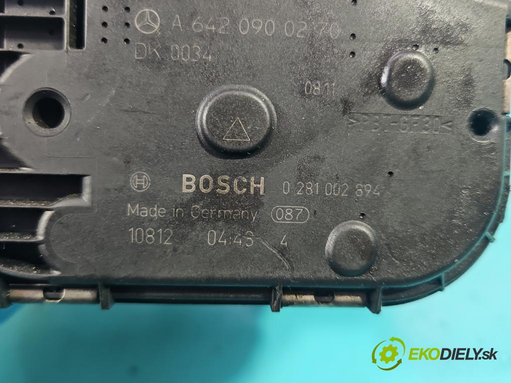 Mercedes E C207/ A207 3.0 cdi 265KM automatic 195 kW 2987 cm3 2- klapka 0281002894 (Škrtiaca klapka)