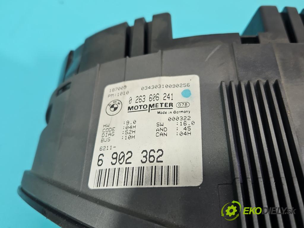 Bmw 3 E46 1998-2007 1.9 118 HP manual 87 kW 1895 cm3 5- prístrojovka/ budíky 0263606241 (Prístrojová doska)