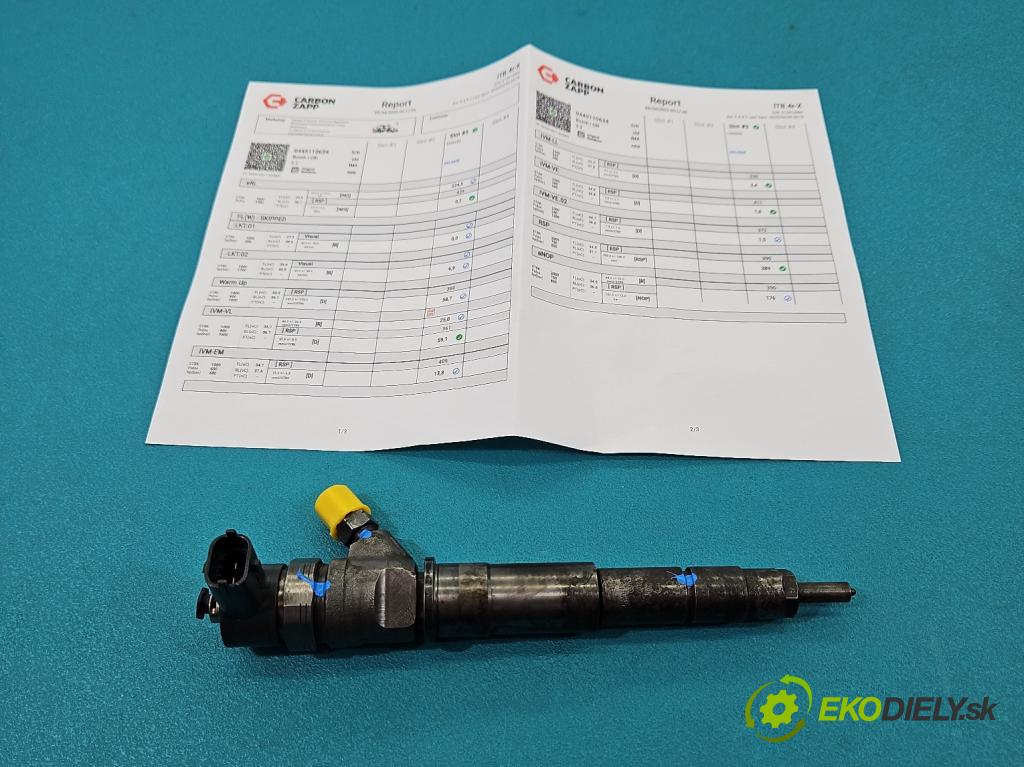 Renault Master III 2010-2024 2.3 dci 101 hp manual 74 kW 2299 cm3 5- vstřikovač 0445110634 (Vstřikovač paliva)