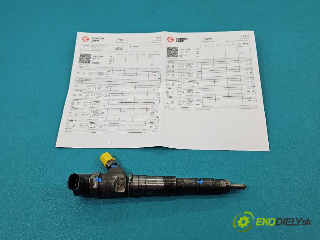 Renault Master III 2010-2024 2.3 dci 101 hp manual 74 kW 2299 cm3 5- vstřikovač 0445110634 (Vstřikovač paliva)