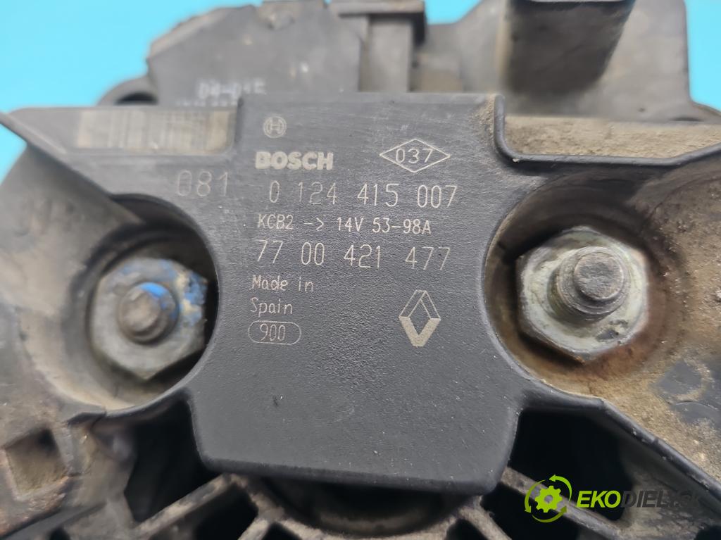 Renault Espace III 1997-2003 2.0 16V 140 HP manual 103 kW 1998 cm3 5- Alternator 0124415007 (Alternátor)