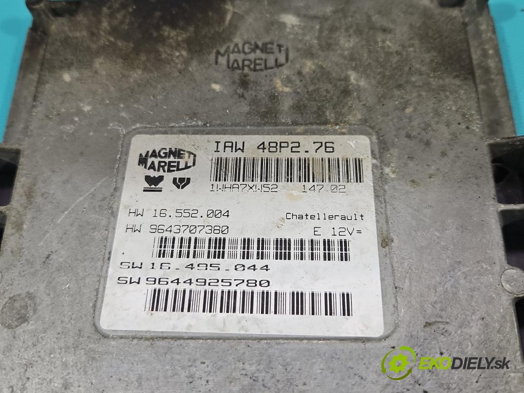 Peugeot 206 1.1 8V 60 HP manual 44,1 kW 1124 cm3 5- riadiaca jednotka motora 9644925780