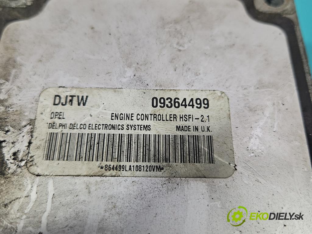 Opel Zafira A 1999-2005 1.6 16V 101 HP manual 74 kW 1598 cm3 5- riadiaca jednotka motora 09364499
