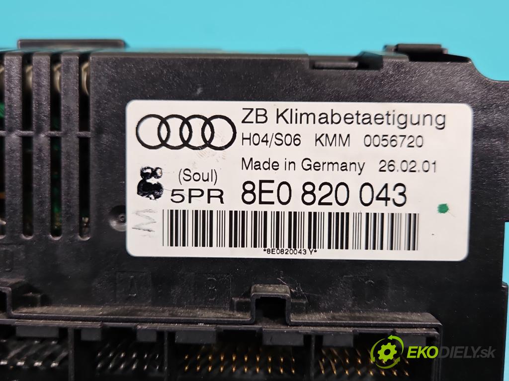 Audi A4 B6 2000-2004 2.0 20V 131 HP manual 96 kW 1984 cm3 4- panel kúrenia 8E0820043