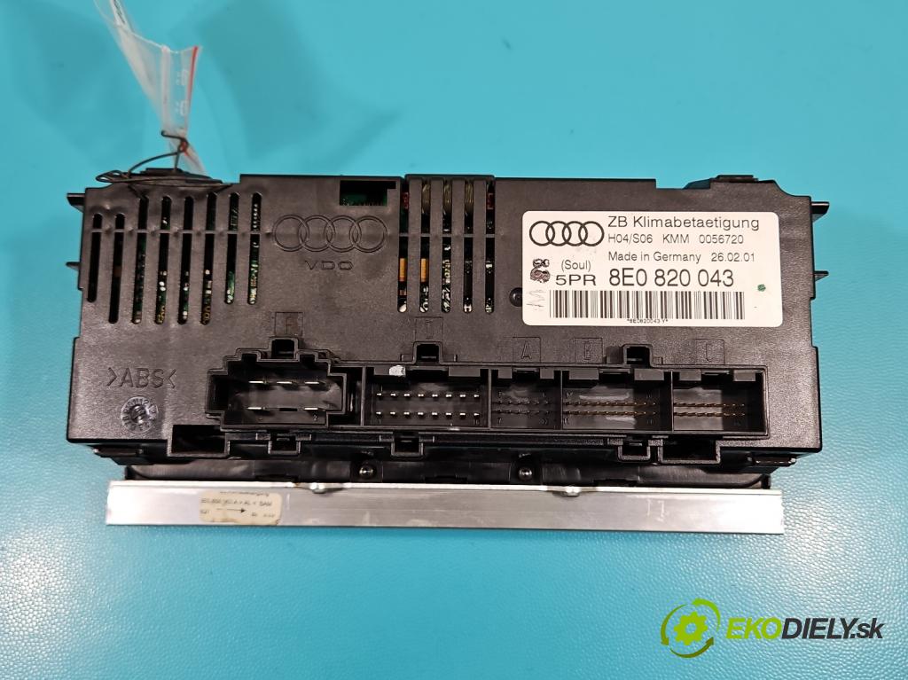 Audi A4 B6 2000-2004 2.0 20V 131 HP manual 96 kW 1984 cm3 4- panel kúrenia 8E0820043