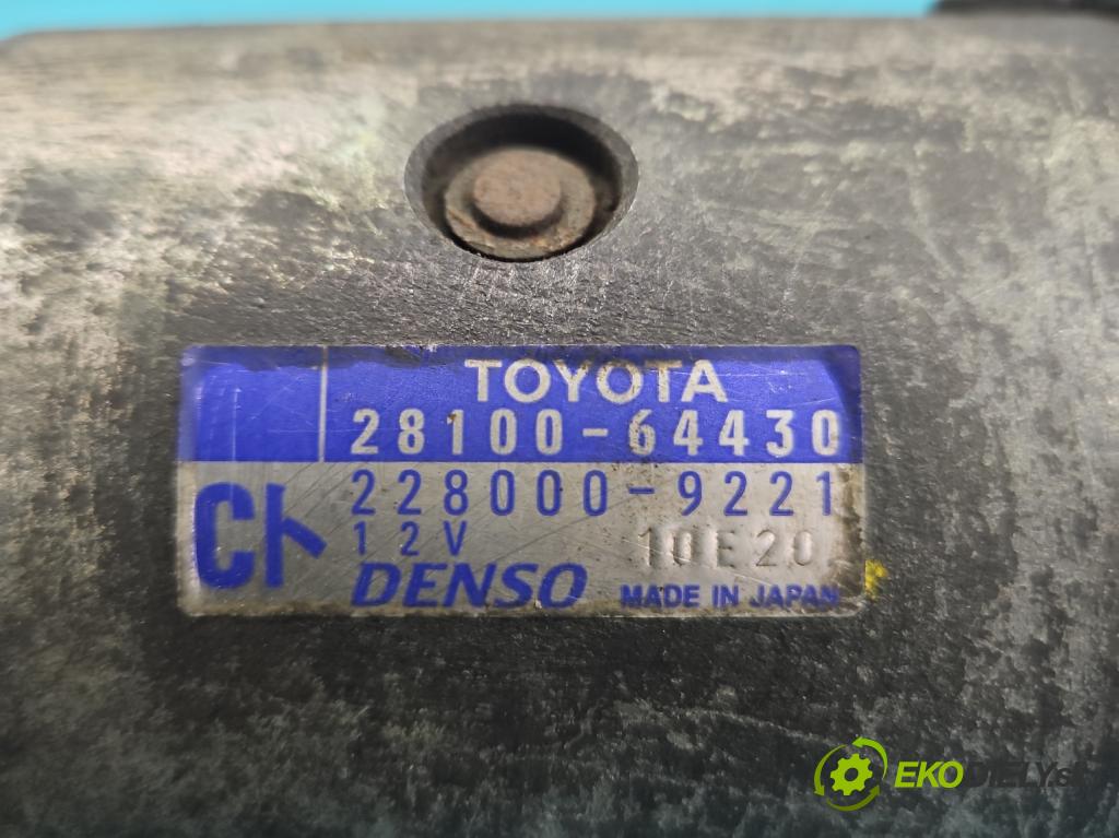 Toyota Rav4 II 2000-2005 2.0 D4D 116 HP manual 85 kW 1995 cm3 5- štartér 28100-64430 (Štartér)