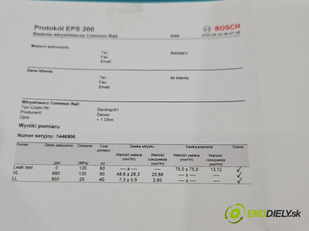 Toyota Rav4 II 2000-2005 2.0 D4D 116 HP manual 85 kW 1995 cm3 5- vstrek 23670-27030 (Vstrekovač paliva)