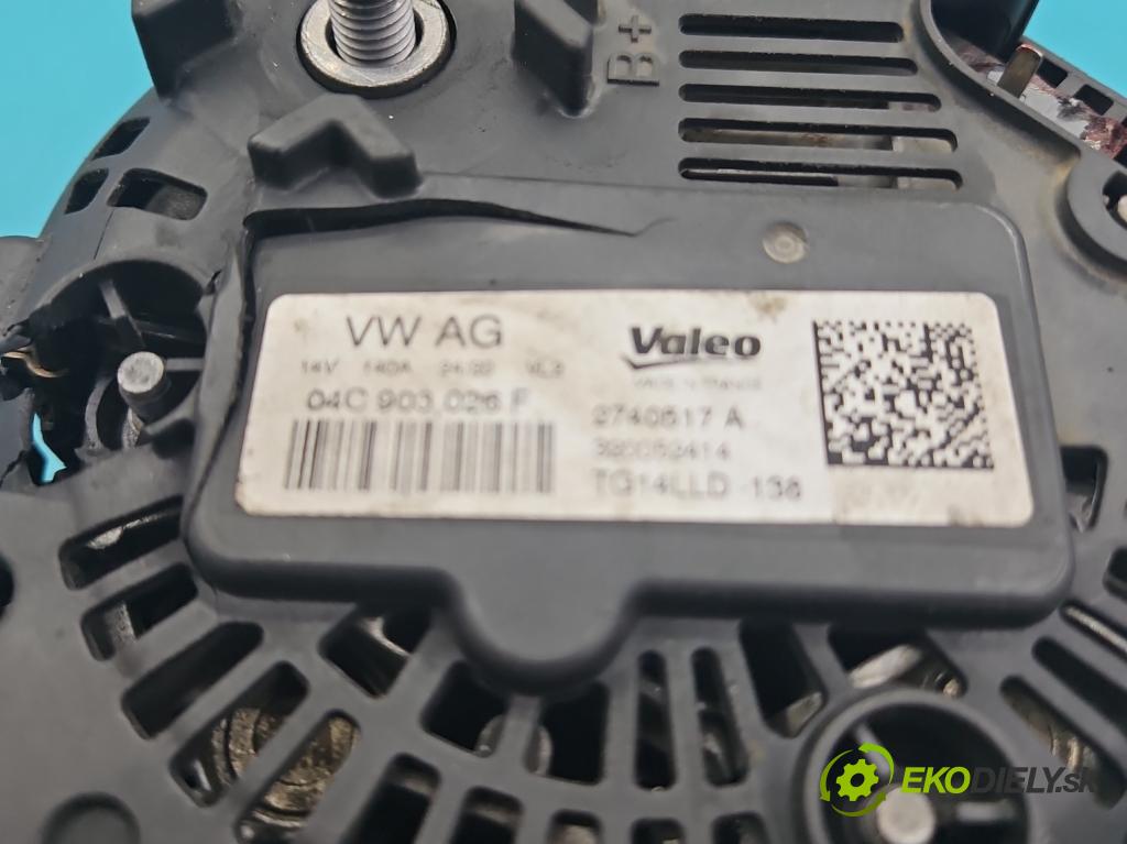 Skoda Fabia III 2014- 2021 1.0 MPI 60 HP manual 44 kW 999 cm3 5- Alternator 04C903026F (Alternátor)