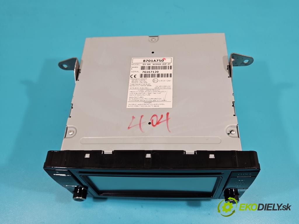 Mitsubishi ASX 2010-2021 1.6 16V 117 HP manual 86 kW 1590 cm3 5- Radio originál 8701A750