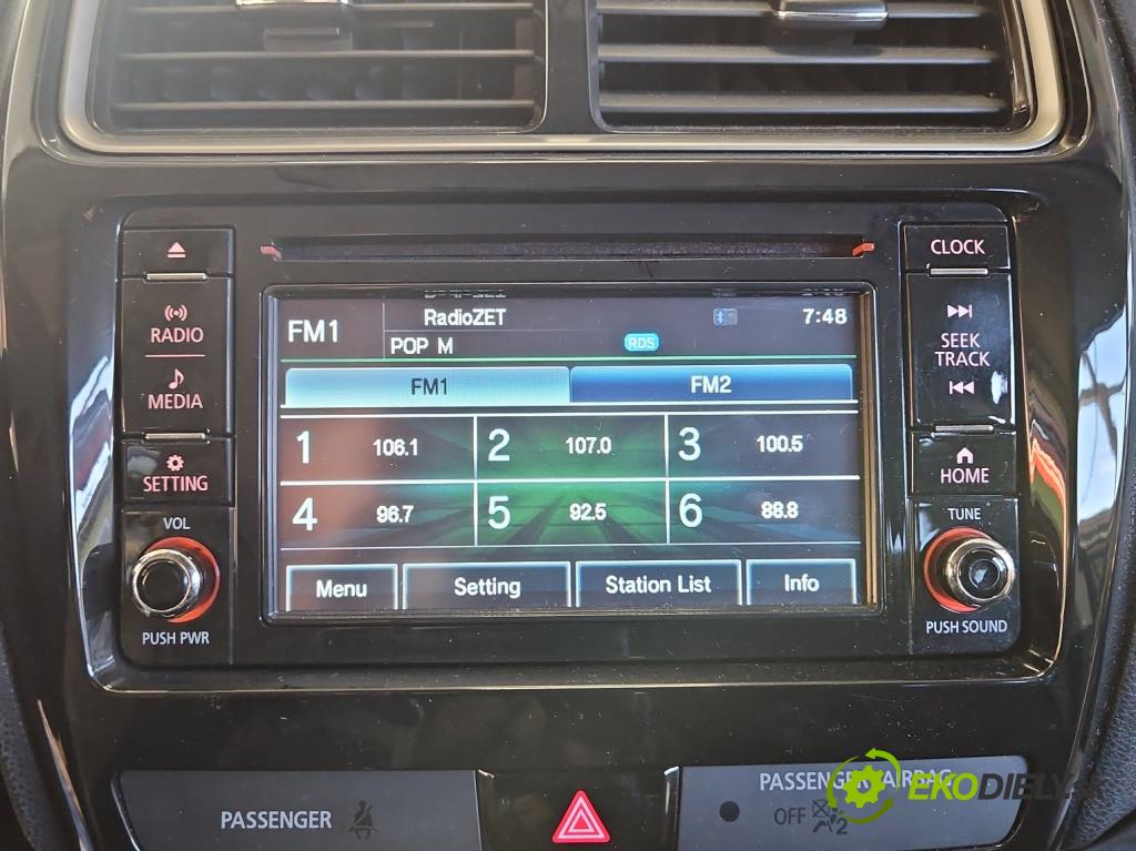 Mitsubishi ASX 2010-2021 1.6 16V 117 HP manual 86 kW 1590 cm3 5- Radio originál 8701A750