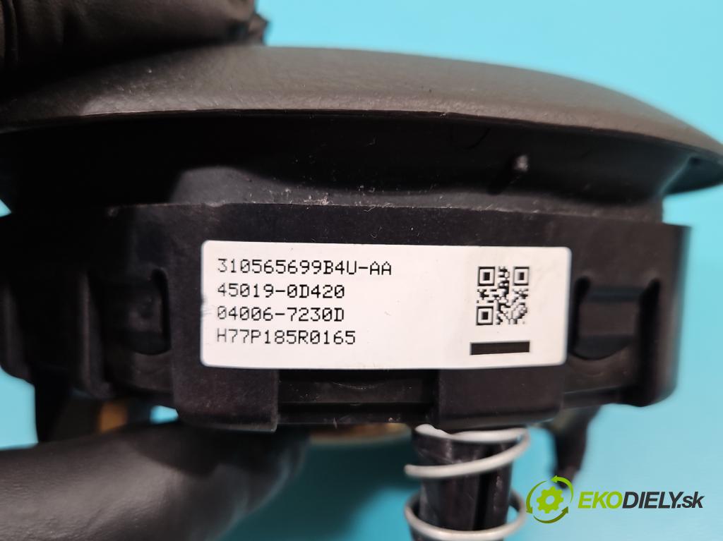 Toyota Yaris III 2011-2020 1.3 vvti 99 HP manual 73 kW 1329 cm3 5- airbag vzduch: Řidiči: 45019-0D420 (Airbag)
