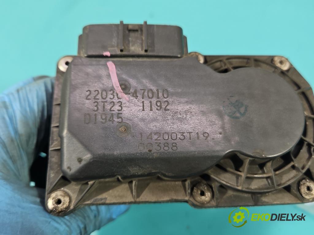 Toyota Yaris III 2011-2020 1.3 vvti 99 HP manual 73 kW 1329 cm3 5- klapka 22030-47010 (Škrtiaca klapka)