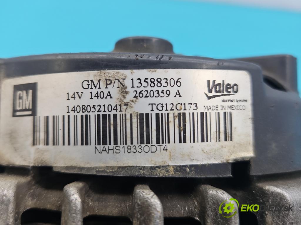 Opel Insignia A 2008-2017 2.0 cdti automatic 143,1 kW 1956 cm3 5- Alternator 13588306 (Alternátor)