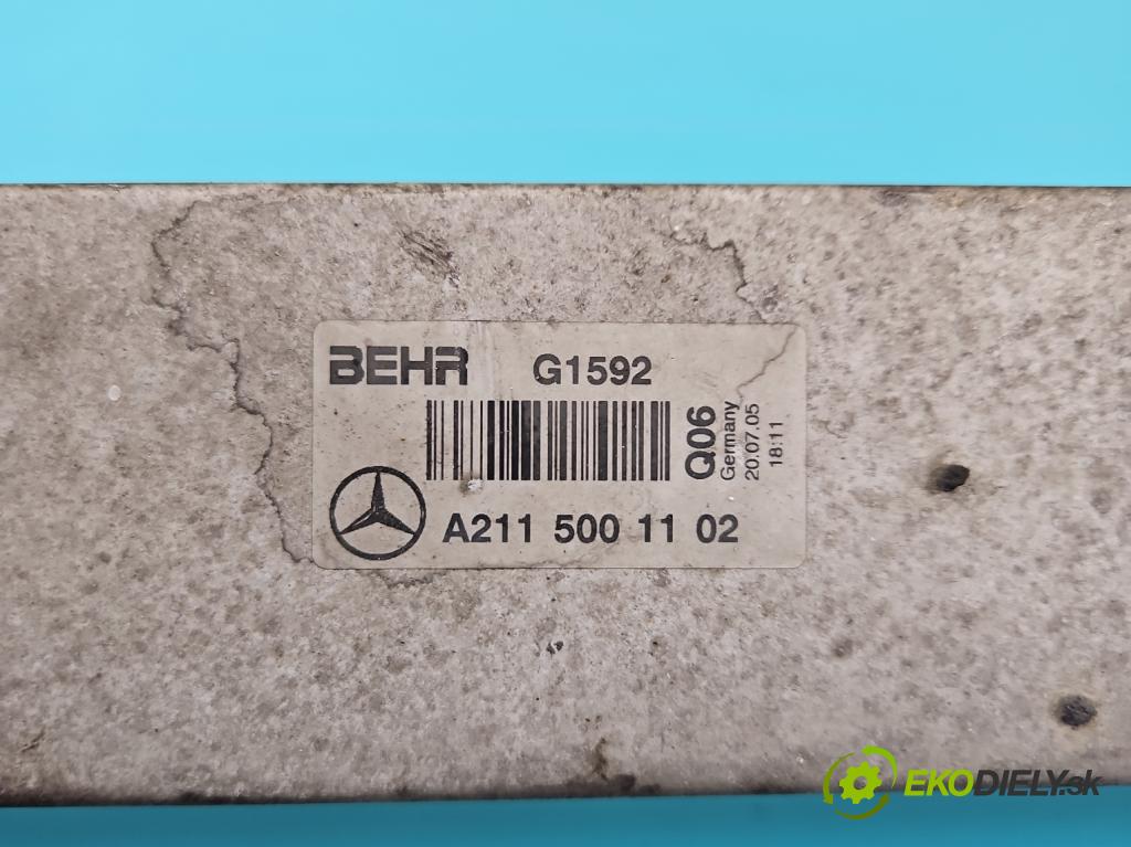 Mercedes E W211 2002-2009 3.0 V6 CDI 190 hp automatic 140 kW 2987 cm3 4- Intercooler A2115001102 (Chladiče nasávaného vzduchu (intercoolery))