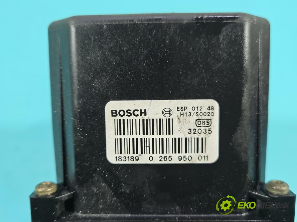 Audi A4 B6 2000-2004 2.0 20V 131 HP manual 96 kW 1984 cm3 4- čerpadlo abs 0265950011 (Pumpa ABS)