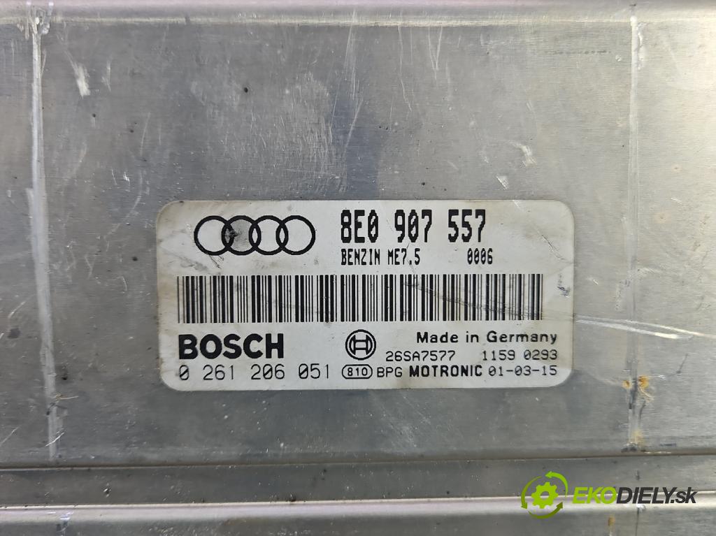 Audi A4 B6 2000-2004 2.0 20V 131 HP manual 96 kW 1984 cm3 4- riadiaca jednotka motora 8E0907557