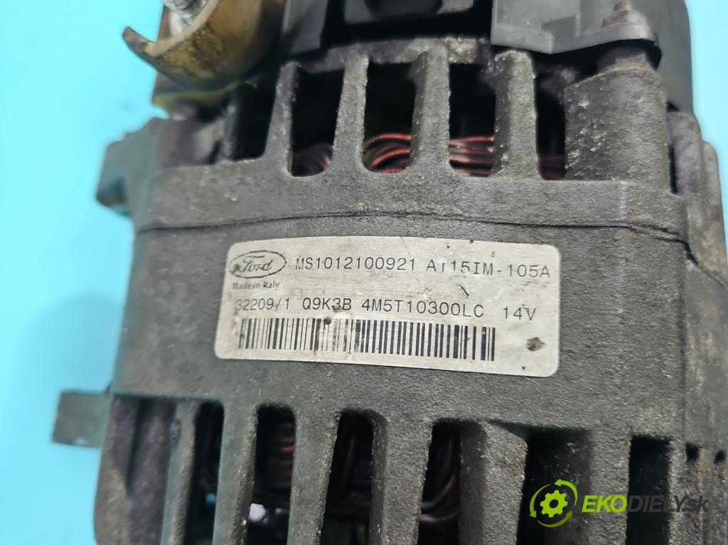 Ford Focus Mk2 2004-2011 1.8 tdci 116 HP manual 85 kW 1753 cm3 5- Alternator MS1012100921 (Alternátor)