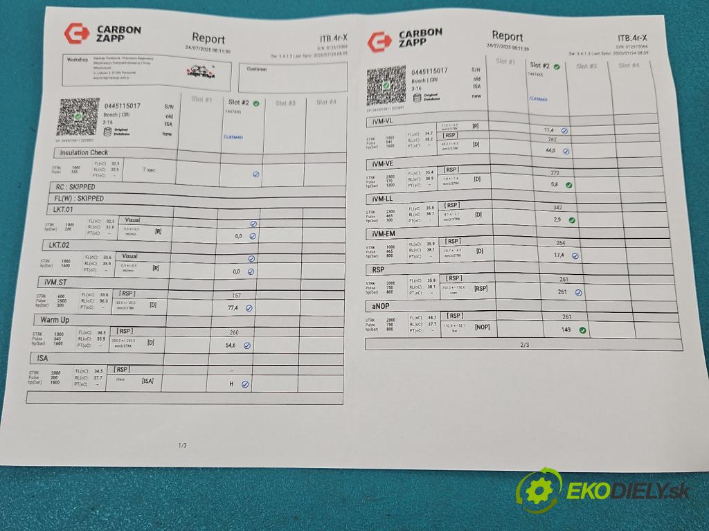 Mercedes E W211 2002-2009 3.0 V6 CDI 190 HP automatic 140 kW 2987 cm3 4- vstrek 0445115017 (Vstrekovač paliva)
