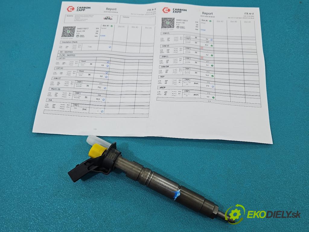 Mercedes E W211 2002-2009 3.0 V6 CDI 190 HP automatic 140 kW 2987 cm3 4- vstrek 0445115017 (Vstrekovač paliva)