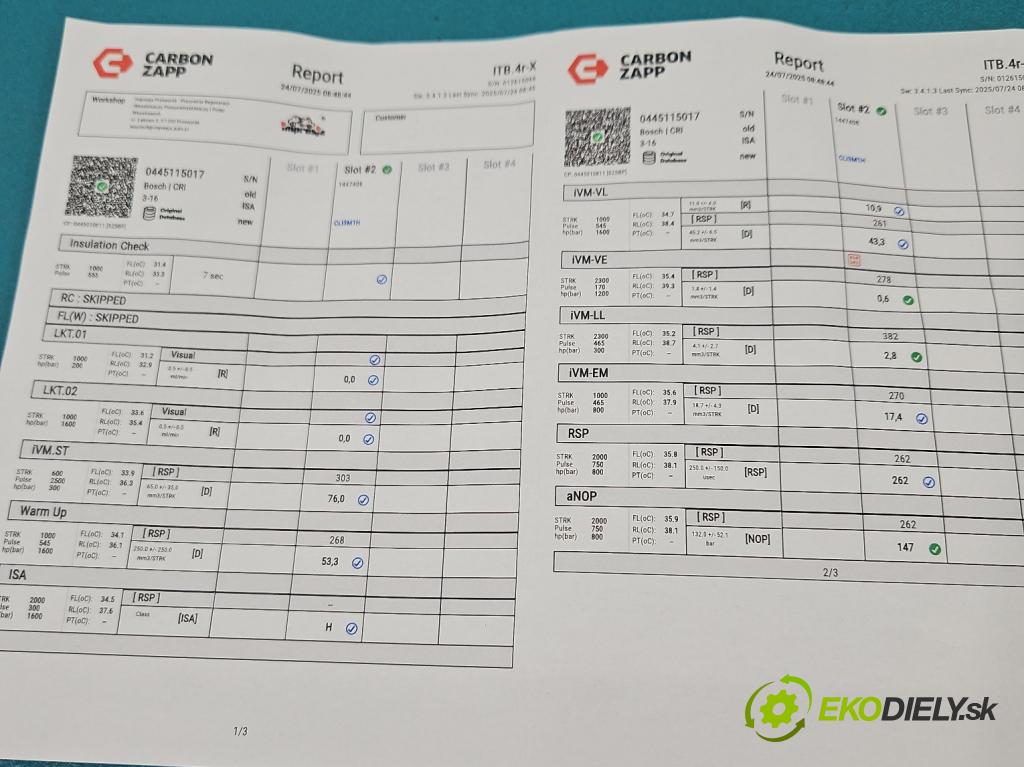 Mercedes E W211 2002-2009 3.0 V6 CDI 190 HP automatic 140 kW 2987 cm3 4- vstrek 0445115017 (Vstrekovač paliva)