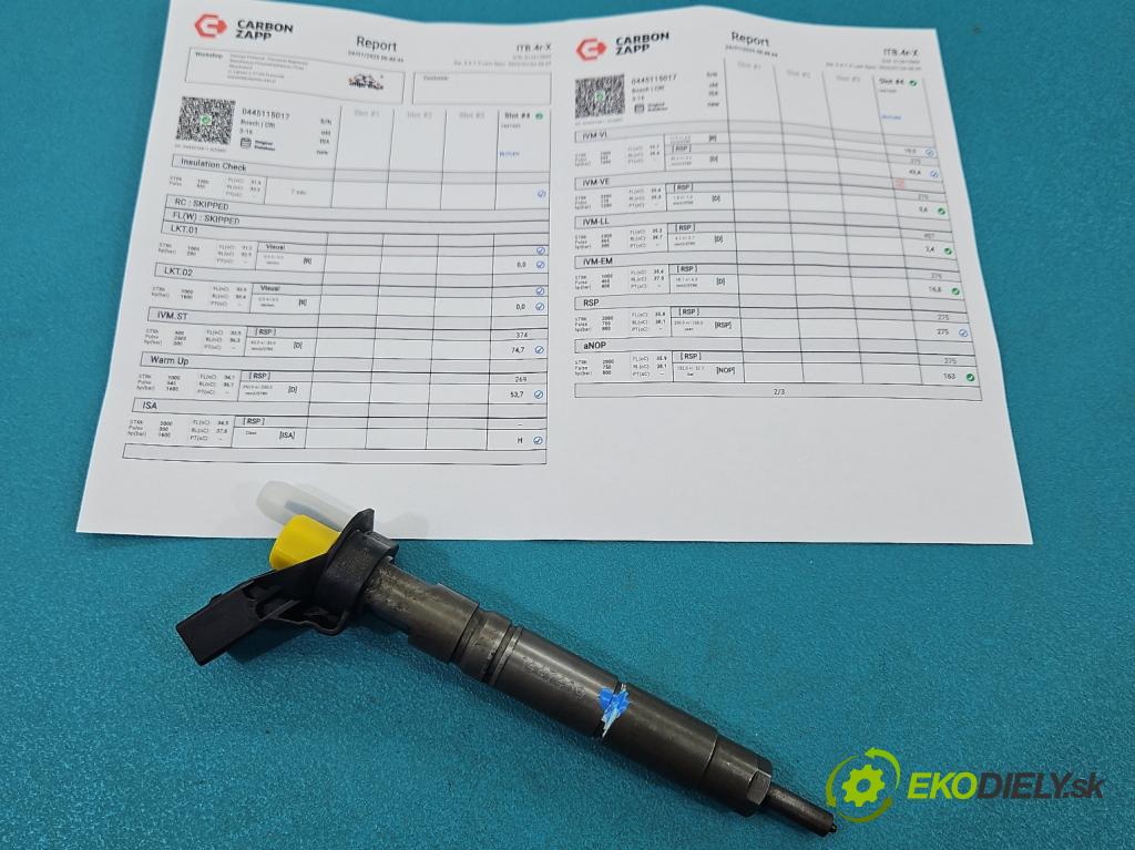 Mercedes E W211 2002-2009 3.0 V6 CDI 190 HP automatic 140 kW 2987 cm3 4- vstrek 0445115017 (Vstrekovač paliva)