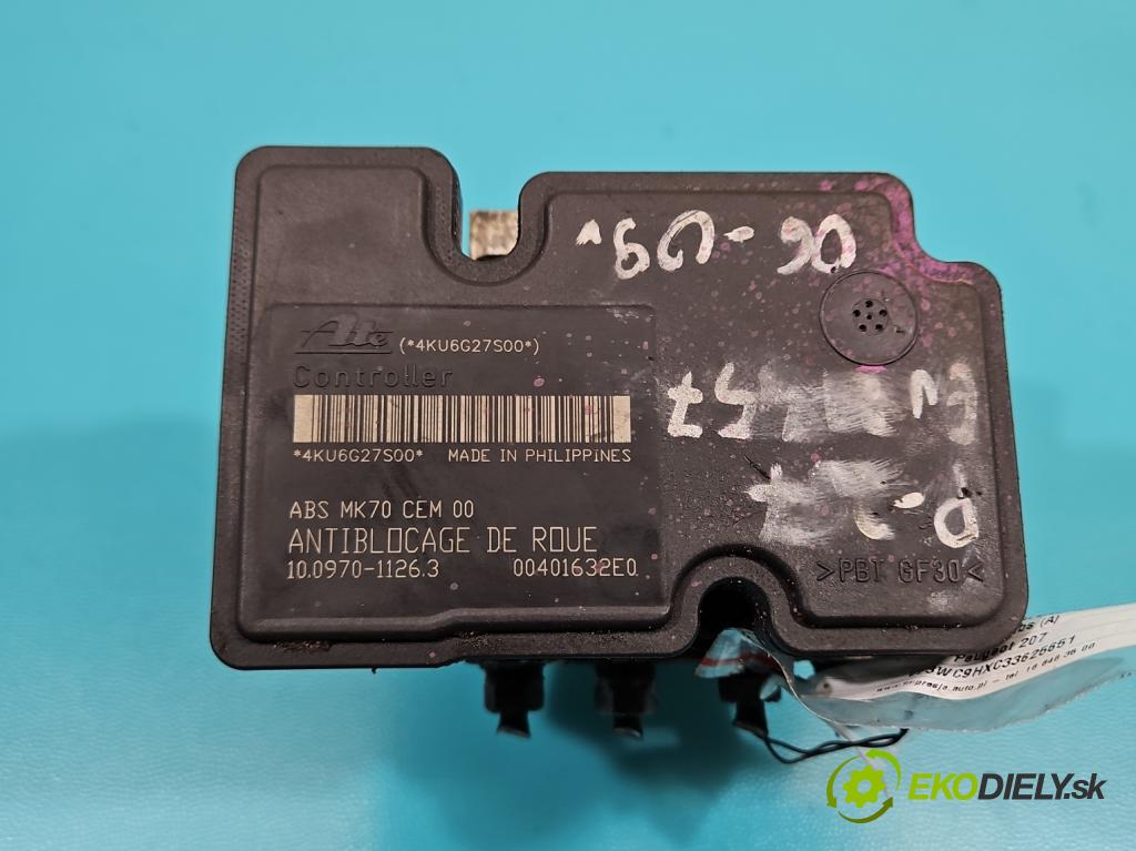 Peugeot 207 1.6 hdi 90 HP manual 66 kW 1560 cm3 5- čerpadlo abs 9662150680 (Pumpa ABS)