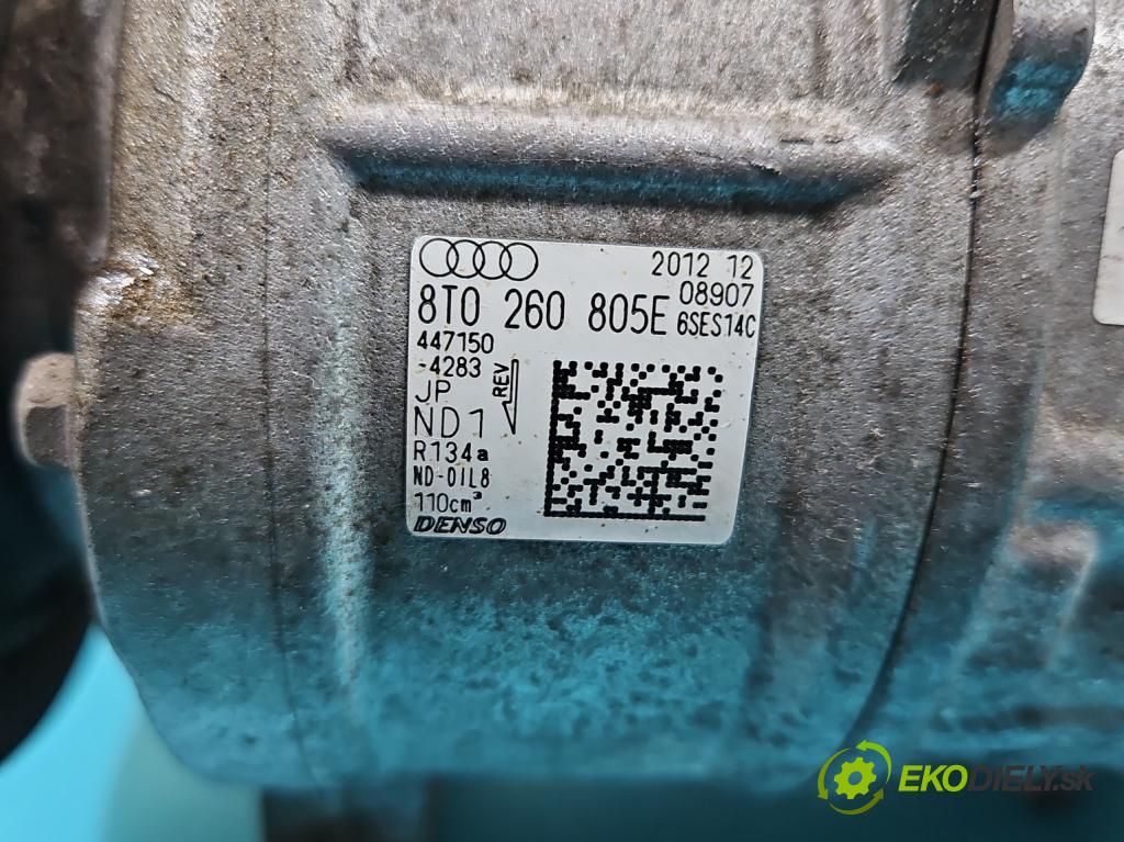 Audi A4 B8 2007-2015 1.8 TFSI 170 HP manual 125 kW 1798 cm3 4- Kompresor: klimatizácie 8T0260805E (Kompresor klimatizácie)