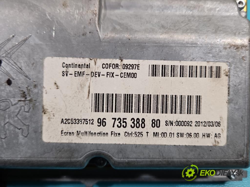 Citroen C5 II 2008-2017 1.6 hdi 111KM manual 82 kW 1560 cm3 4- Zobrazit: 9673538880 (Prístrojová doska, displej)