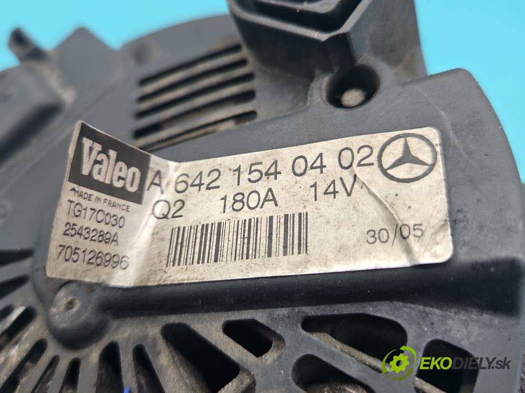 Mercedes E W211 2002-2009 3.0 V6 CDI 190 HP automatic 140 kW 2987 cm3 4- Alternator A6421540402 (Alternátor)