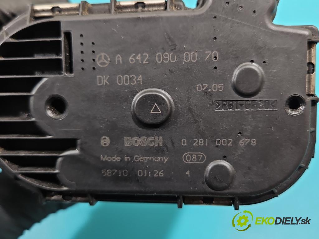 Mercedes E W211 2002-2009 3.0 V6 CDI 190 HP automatic 140 kW 2987 cm3 4- klapka A6420900070 (Škrtiaca klapka)