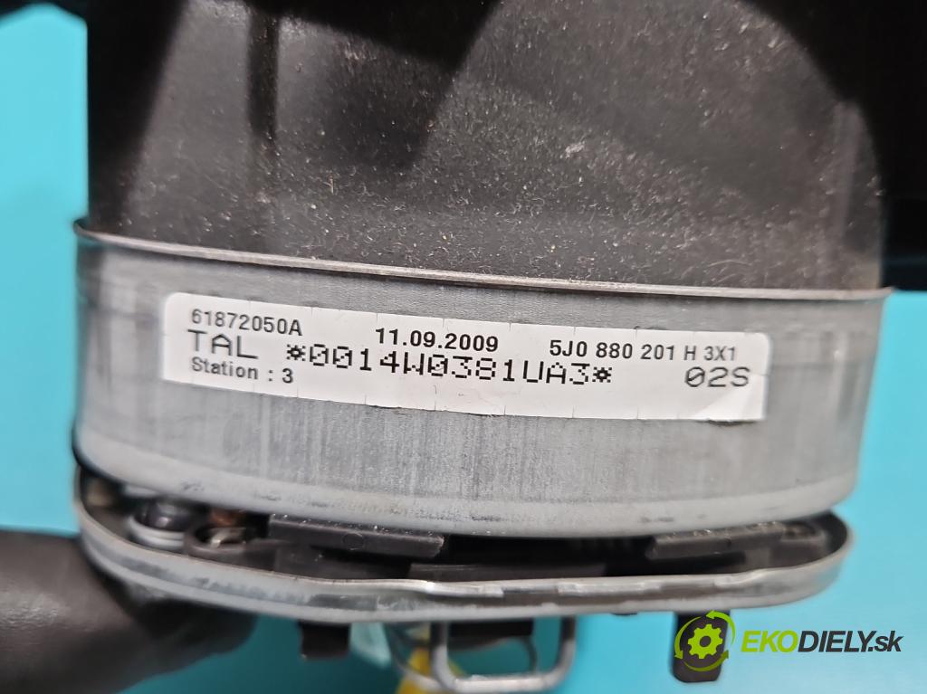 Skoda Fabia II 2007-2014 1.2 12V 69KM manual 51 kW 1198 cm3 5- airbag vzduch: Řidiči: 5J0880201H (Airbag)