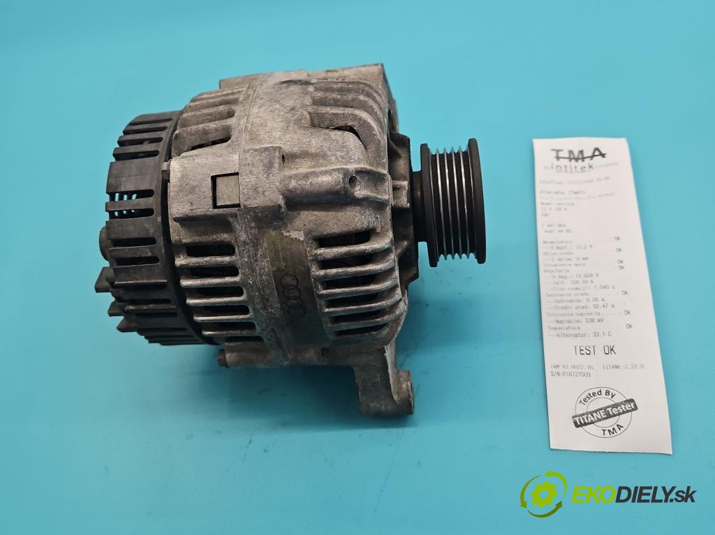 Audi A4 B5 1994-2001 1.8 20V 125 HP manual 92 kW 1781 cm3 4- Alternator  (Alternátor)