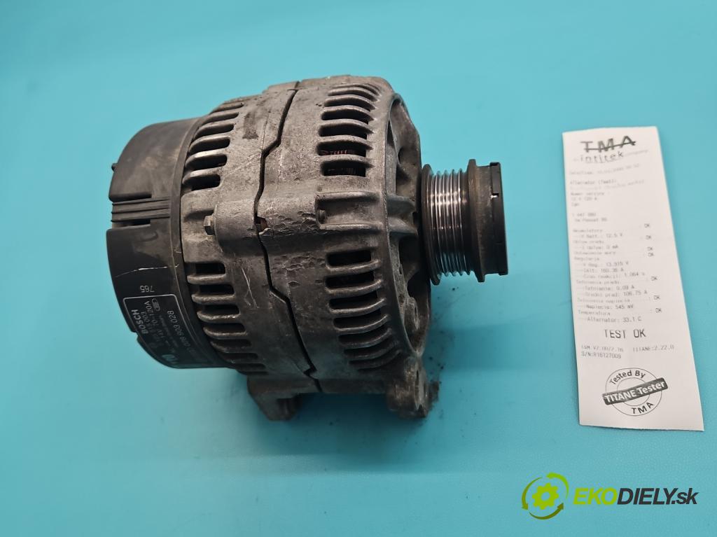 Vw Passat B5 1995-2005 1.9 tdi 110 HP manual 81 kW 1896 cm3 4- Alternator 0123515003 (Alternátor)