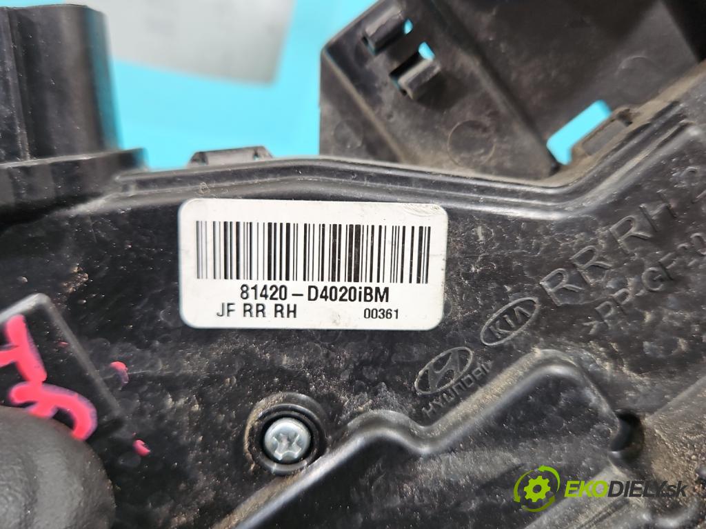 Kia Optima IV 2015-2020 1.7 crdi 141 hp manual 104 kW 1685 cm3 5- zámek zadní pravý 81420-D4020