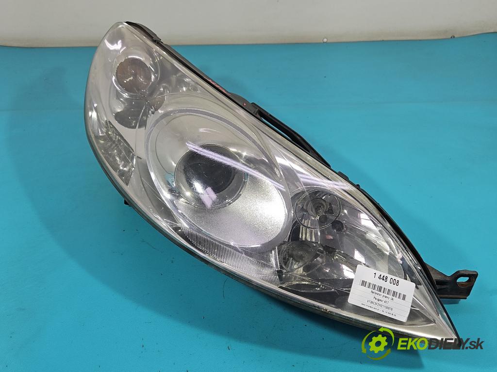 Peugeot 407 2.2 16V 158 HP manual 116 kW 2230 cm3 5- Reflektor: pravý 0301213272 (Svetlo predné pravé)