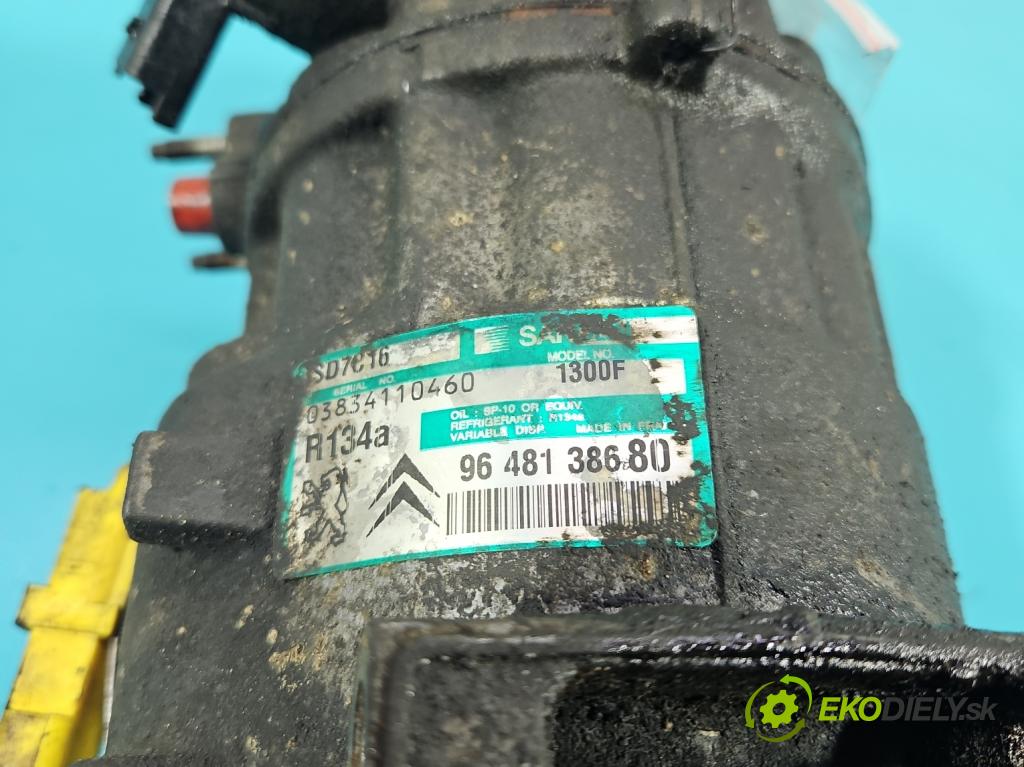 Peugeot 407 2.2 16V 158 HP manual 116 kW 2230 cm3 5- Kompresor: klimatizácie 9648138680 (Kompresor klimatizácie)