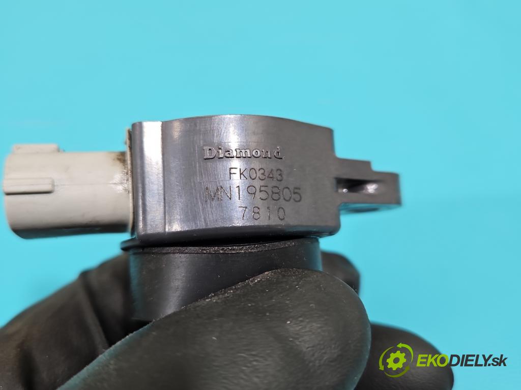 Mitsubishi ASX 2010-2021 1.6 16V 117 HP manual 86 kW 1590 cm3 5- cievka zapaľovacia FK0343 (Zapaľovacia cievka)