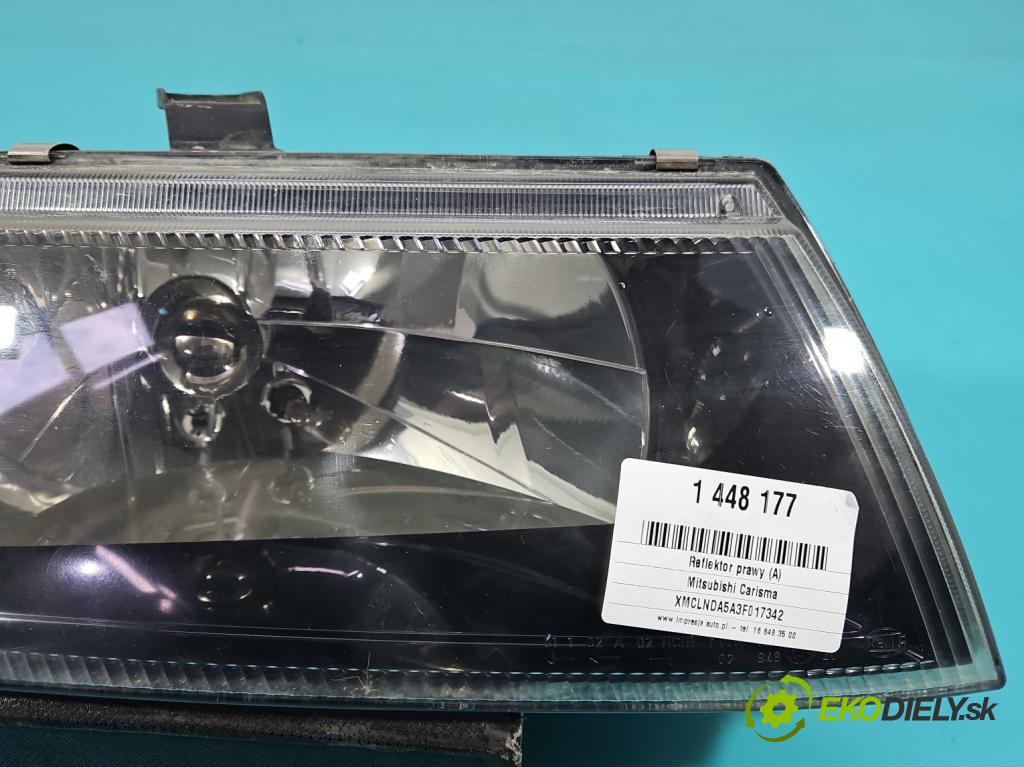 Mitsubishi Carisma 1.9 dci 102 HP manual 75 kW 1870 cm3 5- Reflektor: pravý  (Svetlo predné pravé)