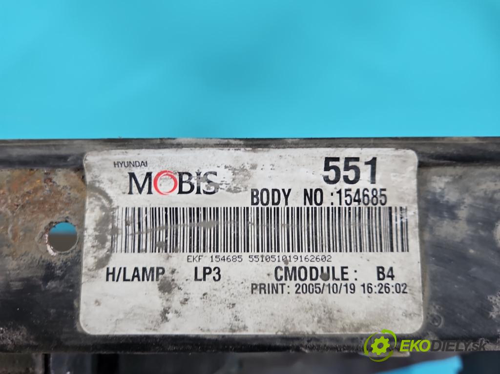 Hyundai Sonata V 2004-2009 2.4 16V 162 hp manual 119 kW 2359 cm3 4- stěna přední 29135-3K000 (Výztuhy přední)