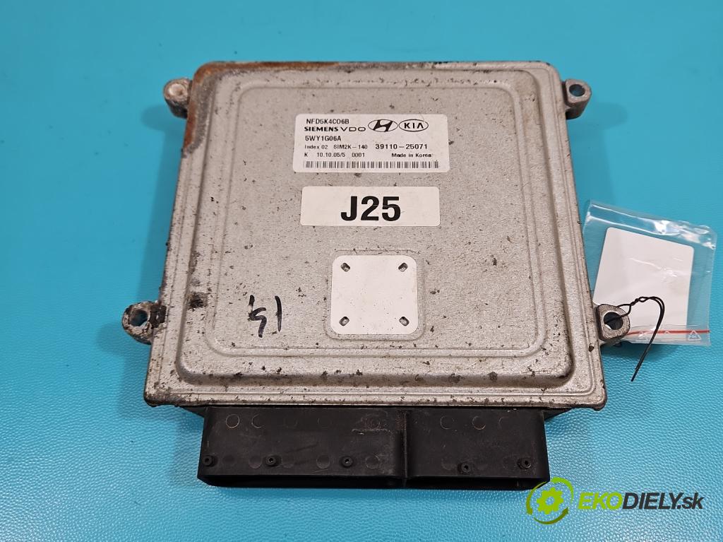 Hyundai Sonata V 2004-2009 2.4 16V 162 HP manual 119 kW 2359 cm3 4- riadiaca jednotka motora 39110-25071