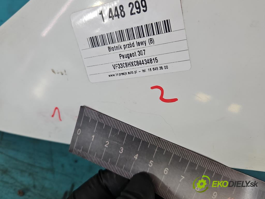 Peugeot 307 1.6 hdi 90 hp manual 66 kW 1560 cm3 5- blatnik přední levý  (Predné ľavé)