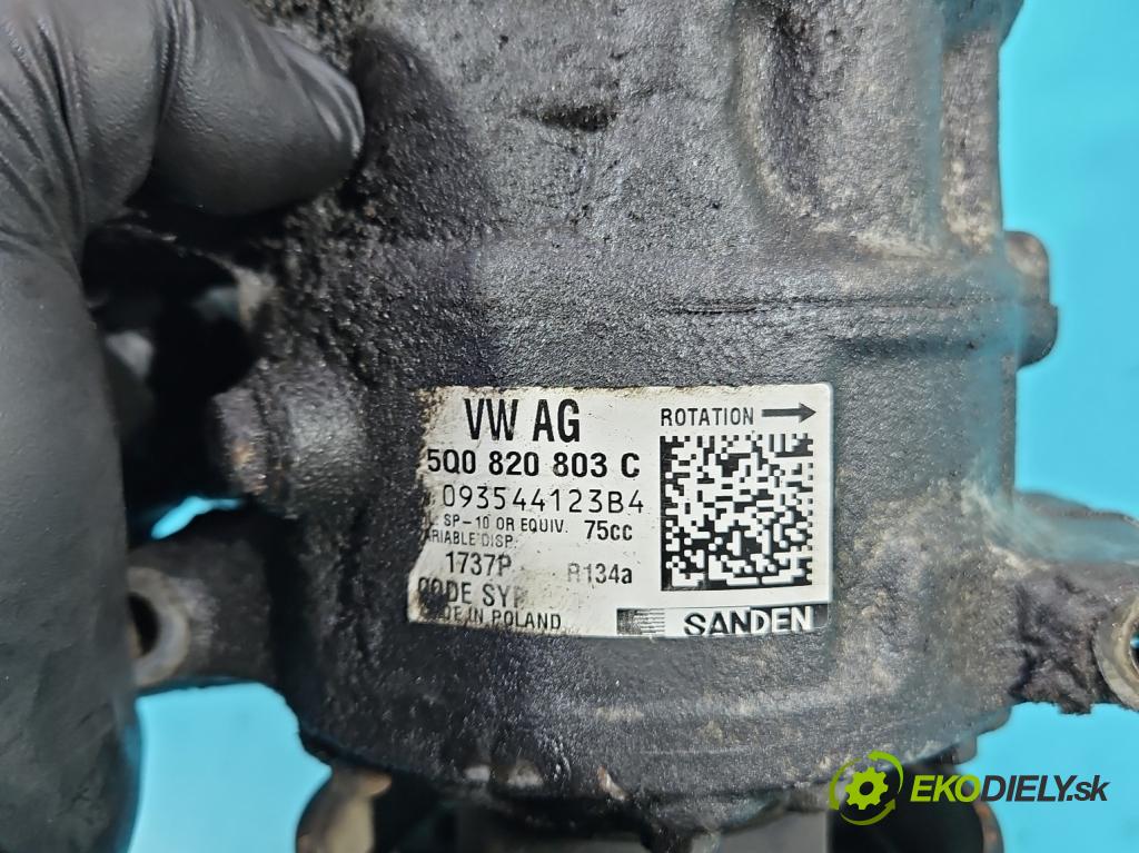 Skoda Rapid 2012-2019 1.2 TSI 86 HP manual 63 kW 1197 cm3 5- Kompresor: klimatizácie 5Q0820803C (Kompresor klimatizácie)