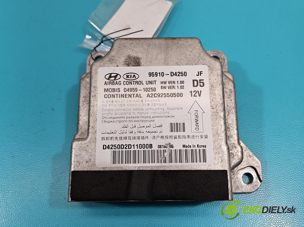 Kia Optima IV 2015-2020 1.7 crdi 141 HP manual 104 kW 1685 cm3 5- riadiaca jednotka vankúše: 95910-D4250